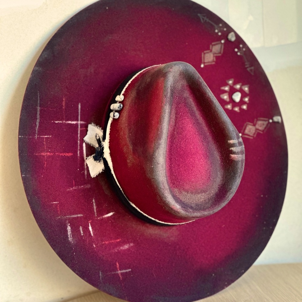 Custom hand burned fedora